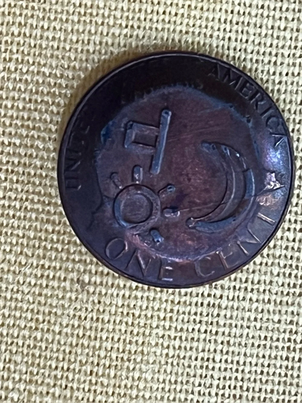 (Pre 1958) VTG Masonic Counterstamped Wheat Penny